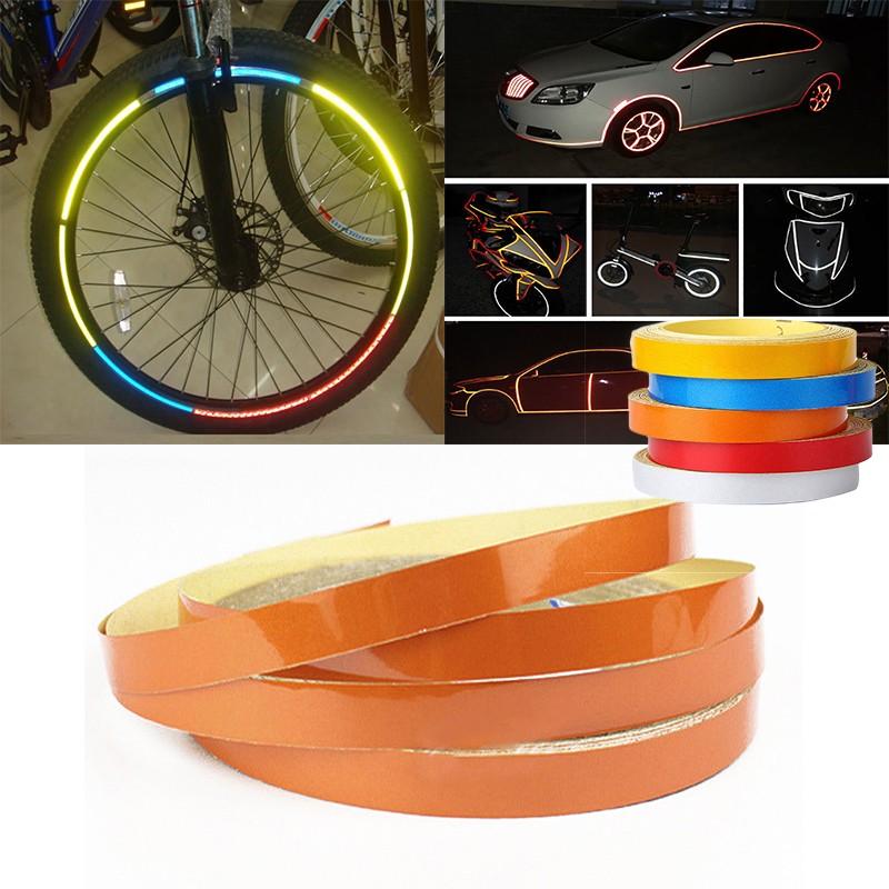 Reflective Car Motorcycle Bike Body Rim Stripe Tape Sticker Roll DIY Decal New