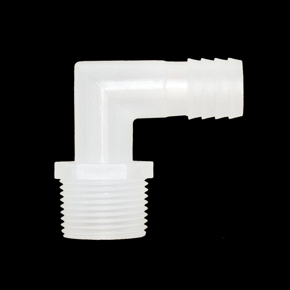 6/8/10/12/14/16/18/20mm Hose Elbow Connector To 1I2 3/4 Inch Male Thread 90 Degrees Barb Fittings Irrigation System Pipe Coupler