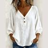 1116 European and American summer casual V-neck loose seven-quarter-sleeved T-shirt top