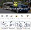 Tire Pressure Monitoring System with 4 Sensors USB/Solar TPMS Tyre Temperature Monitor for Car SUV Sedan
