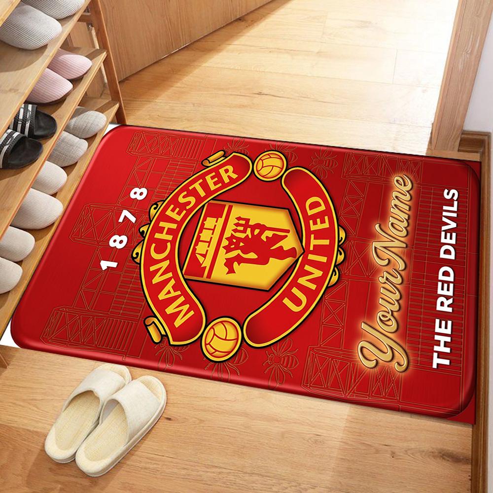 Manchester Personalized Text Carpet Perfect for Foyer Hallway Game Room Living Rooms Antislip Carpet Anime Office Decor