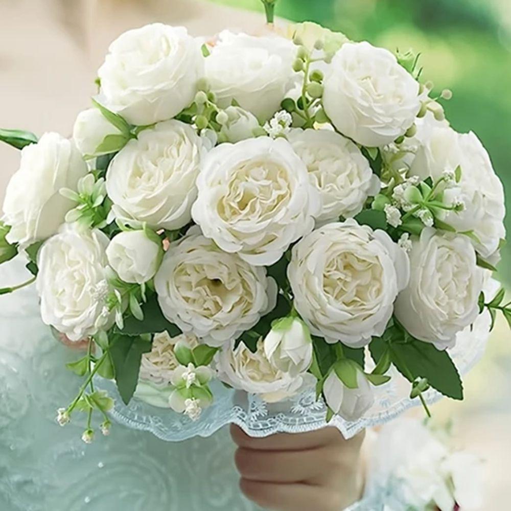 1/3pcs Artificial Flower Silk Peony Rose Bouquet for Home Decor Table Vase Wedding Bridal Bouquet Decoration Diy Gift Hot Sales