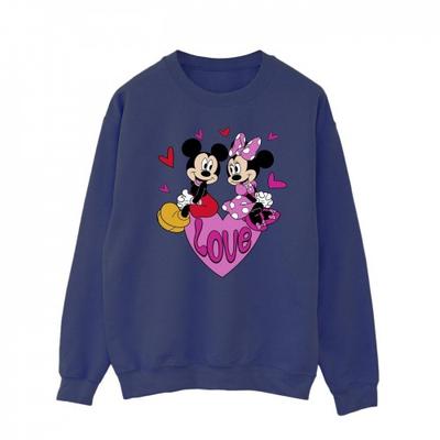 Men's Love Mickey & Minnie Mouse Hearts Sweatshirt