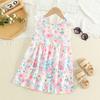 Summer Girls Floral Chiffon Dress Cute Princess Toddler Baby Party Sundress Lightweight Breathable Outfit