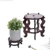 Solid Wood Flower Stand Flowerpot Base Fish Tank Stand Floor Standing Decorative Plant Stand Miniature Model Sculpture Base