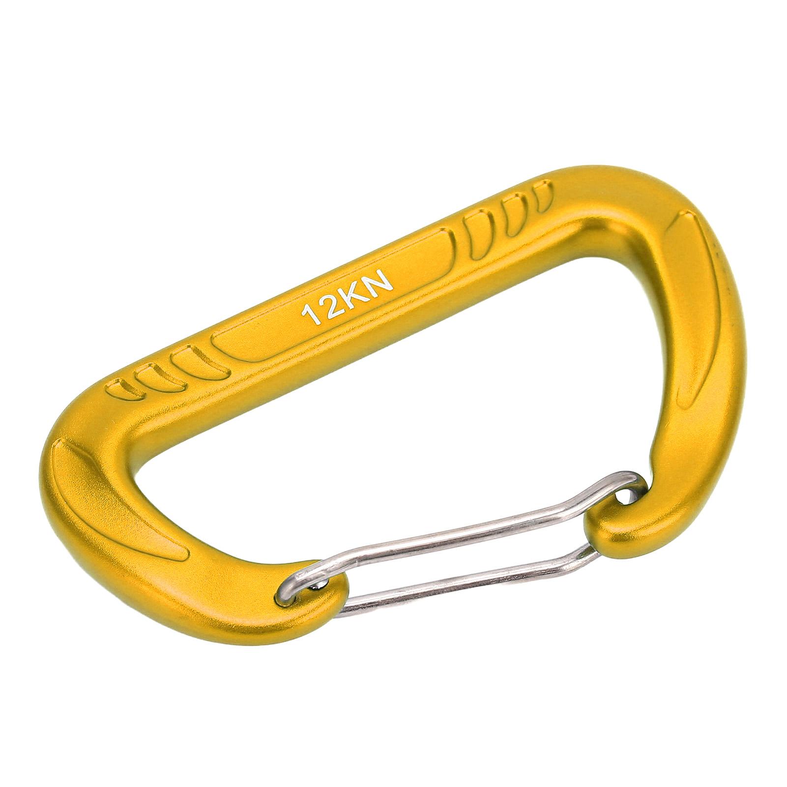 Quick Buckle D Shape Palm Size 12KN Climbing Carabiner Climbing Equipment Accessory for Rock Climbing Gold золотой