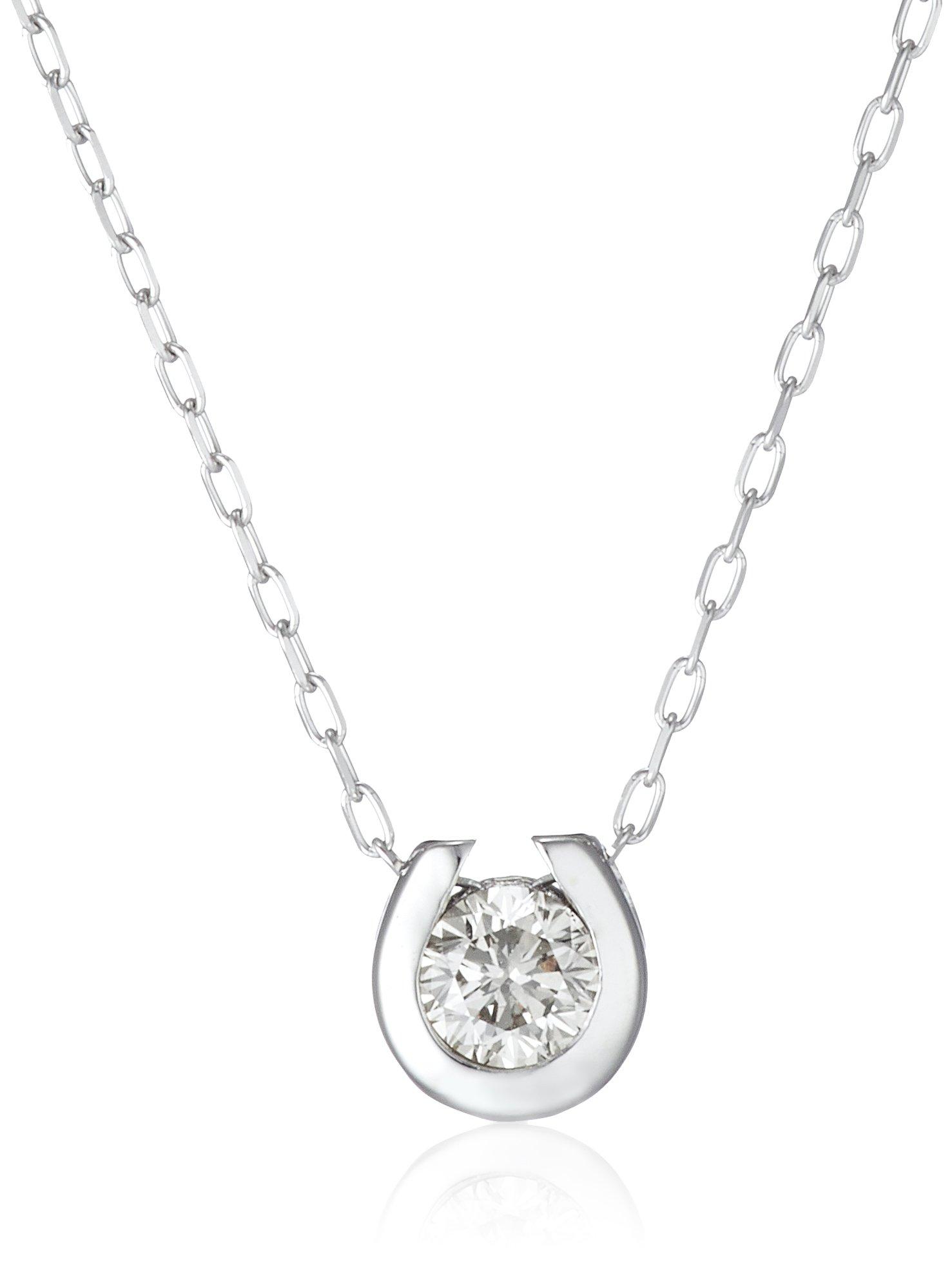 

Official Necklace K10 White Gold Diamond Horseshoe Motif [Ester] [WEB Limited] Women s 0442-8555-0010-0000