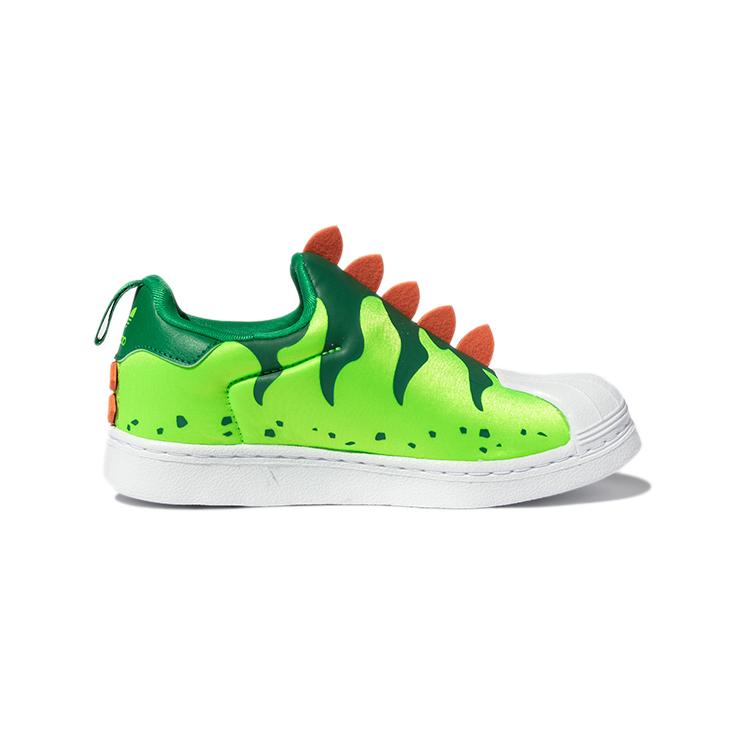 Adidas Originals SUPERSTAR 360 Casual Abrasion Resistant Low top Kids' Skateboarding Shoes Green GX3263