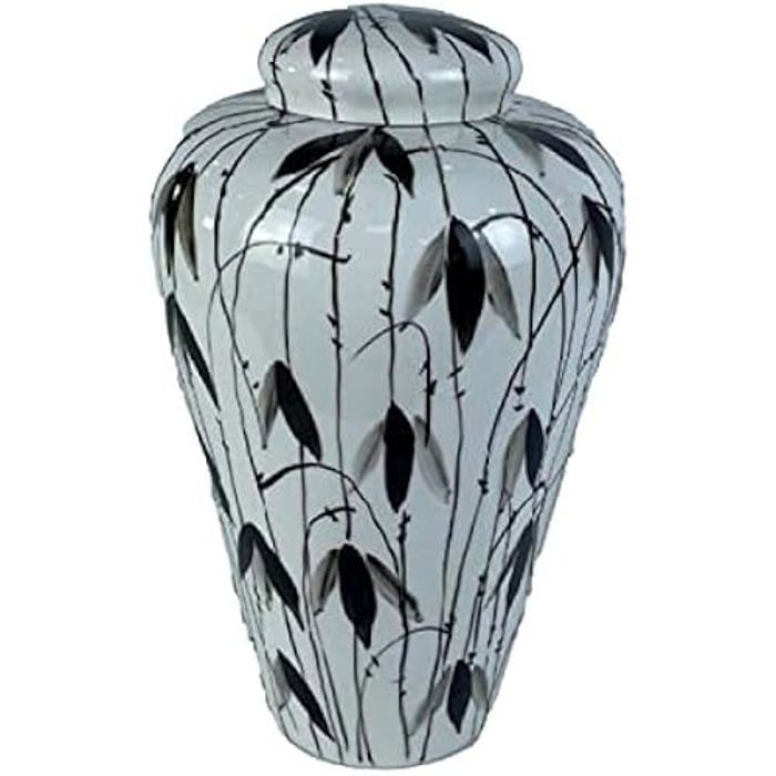 Tibor - DKD Home Decor - Standard - Porcelaine - Blanc Et Noir - 23x23x33 Cm
