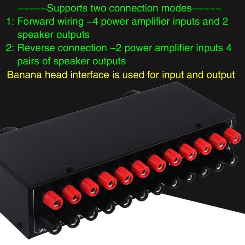 4 Input 2 Output/2 Input 4 Output Passived Power Amplifiers Speaker Switcher Sound Switching Distribution Converters