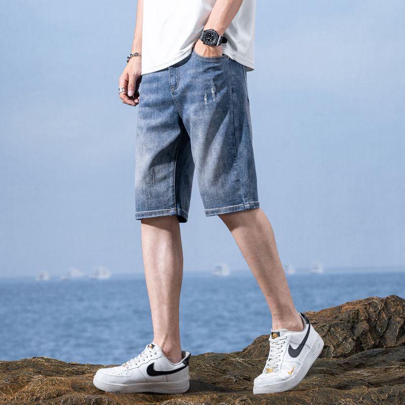 Pierre Cardin Men's Loose Straight Fit Denim Shorts