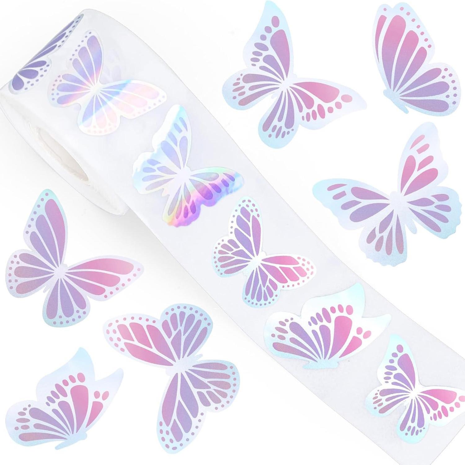 100-500Pcs High-Quality Laser High-Quality Butterfly High-Quality Stickers High-Quality Cute High-Quality Gift High-Quality Box High-Quality Thank