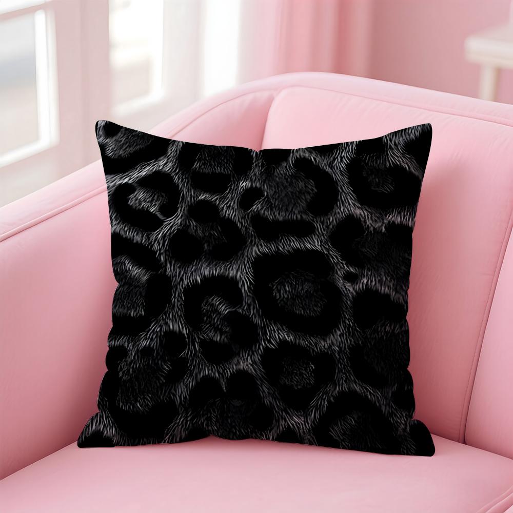 BBlack and White Patterns Cushion Cover Pillow Case Soft Friendly Fabric Concealed Zipper