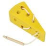 Wooden Lacing Cheese Toy Educational Learning Fine Motor Skill Wood Block Lacing Cheese Threading Toys for Baby