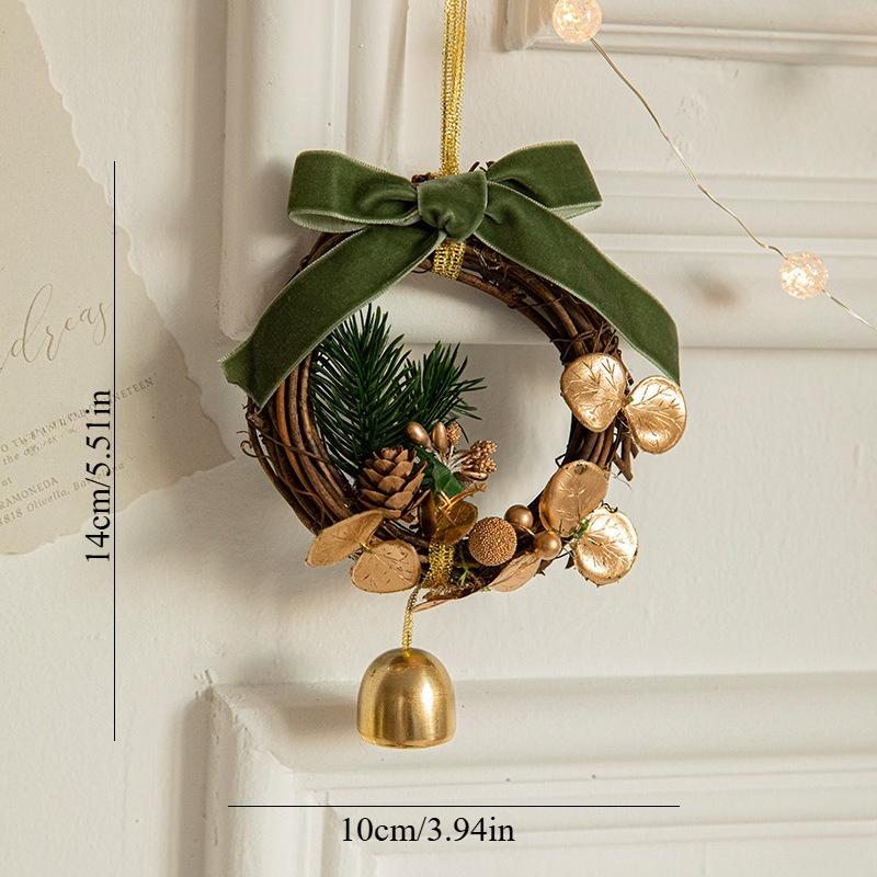

Iron Metal Christmas Bell Pendant Scene Arrangement Christmas Tree Decoration Flower Wreath Decoration Door Decoration