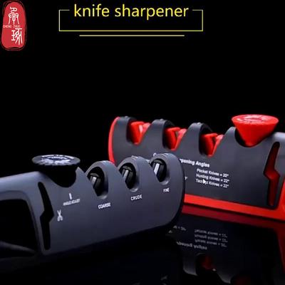Aiguiseur de couteaux en acier inoxydable Quatre ciseaux rapides et pratiques Pierre à aiguiser Outil de cuisine Aiguiseur de couteaux