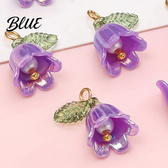 Three-dimensional Flower Charm 10Pcs DIY Pendant Three-Dimensional Simulation Texture Resin