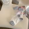 Crystal Socks Japanese Kanekalon Summer Mesh Women's Mid Tube Thin Socks Breathable Girls Stockings Summer Stockings Contrast Color