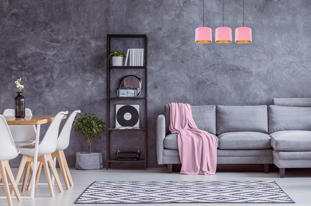 Elegant Hanging Lamp Golden Velvet Lampshade Selection