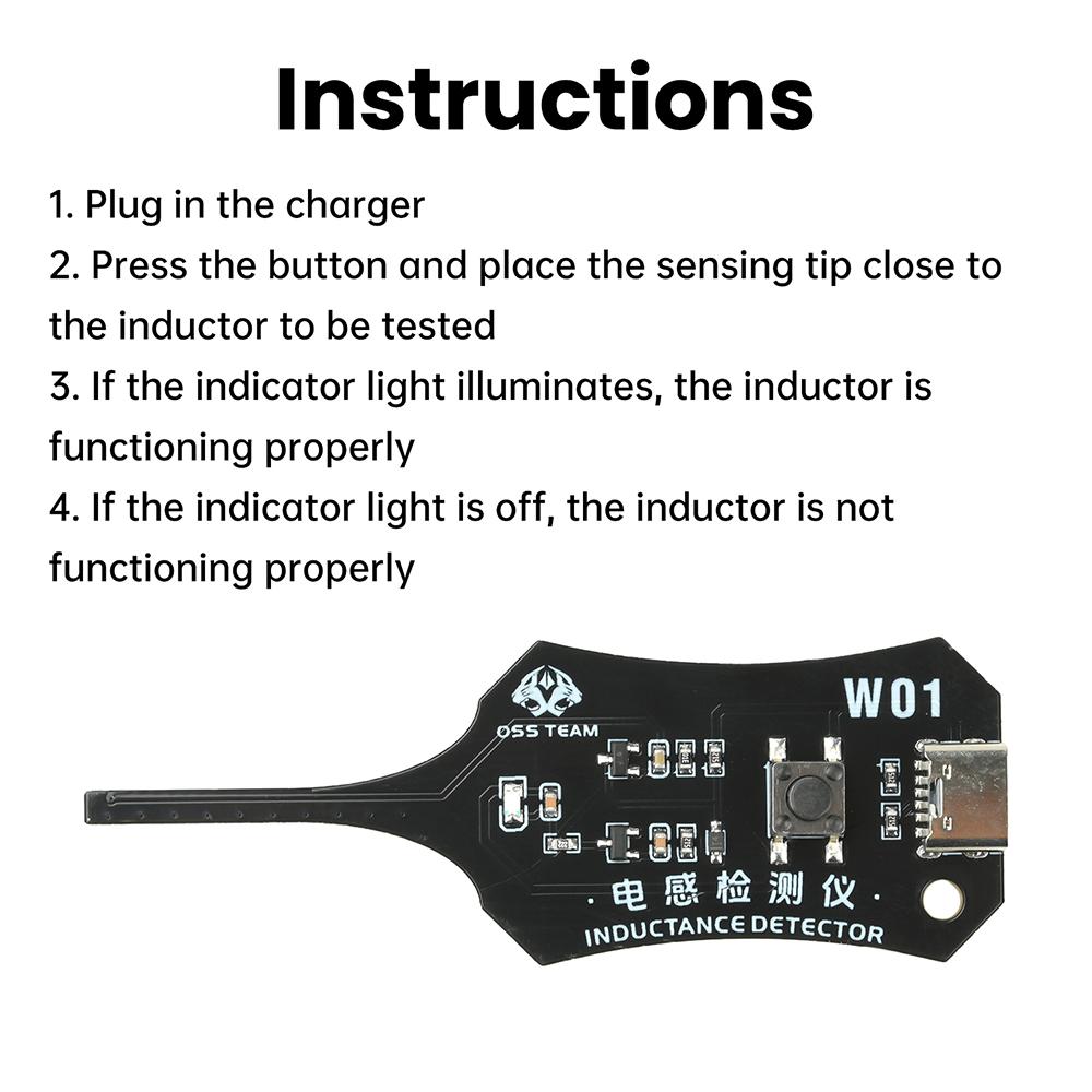 W01 XA5 Inductance Tester for Mobile Phone PC Repair Motherboard Electromagnetic Induction Rapid Fault Location Tset Tool