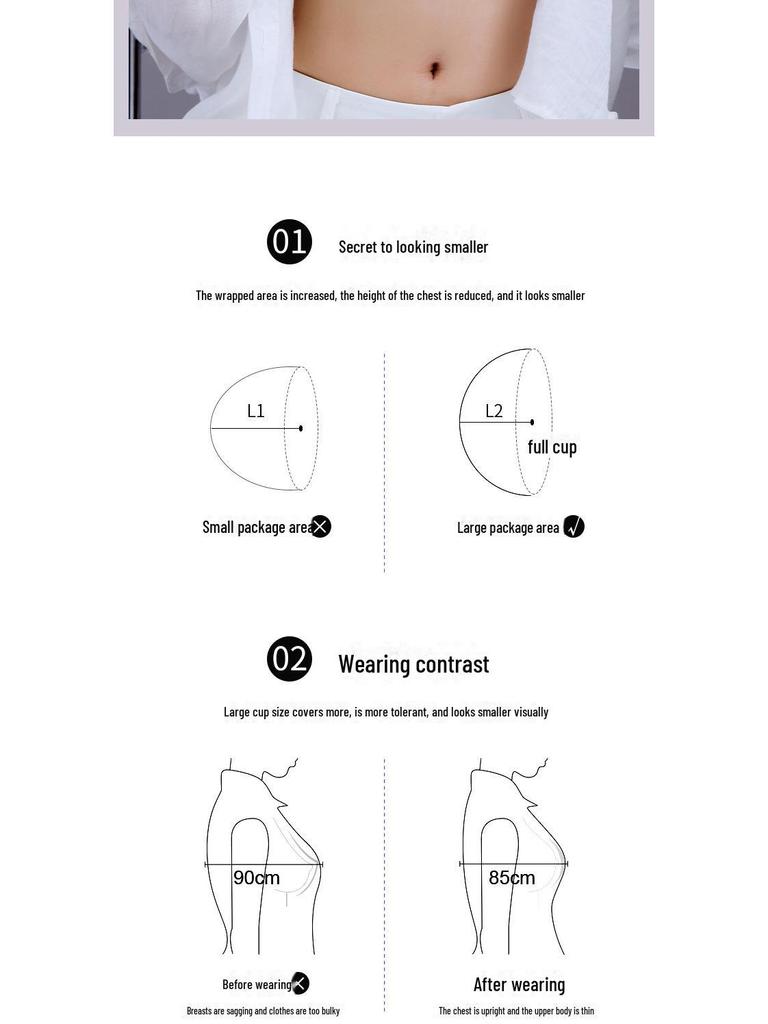 Vesta dantelată fără cusături din mătase de gheață: Mărime Mare, Respirabil, Sutien Subțire cu Spate Frumos și Croială de Susținere pentru Piepturi Mai Mari