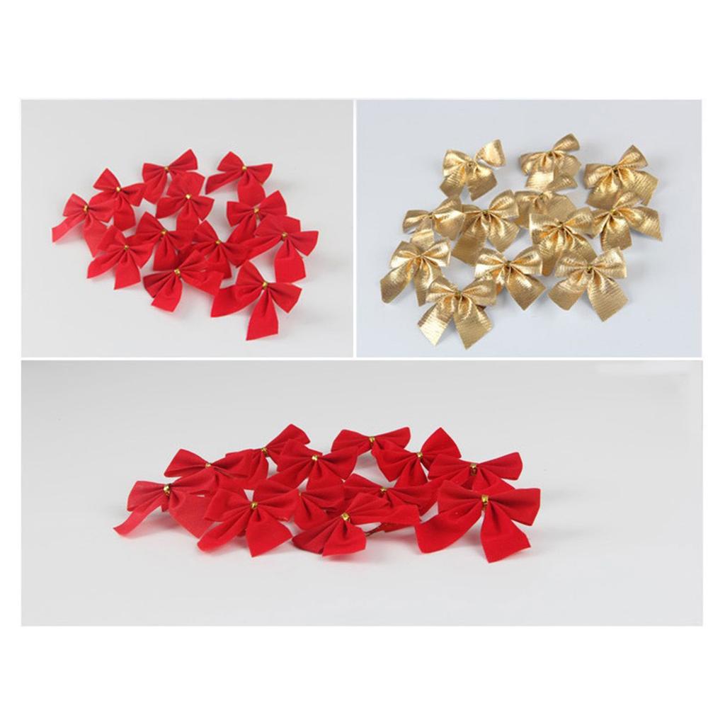 Colorful Home Decor Ornaments, 12pcs Assorted Bowknot Decorations for Christmas Tree and Holiday Party Celebration