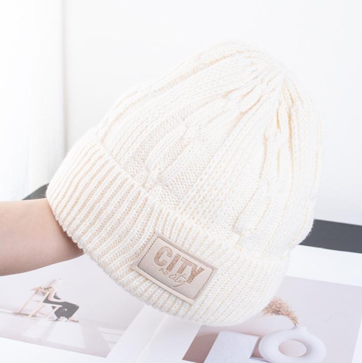 Unisex Letter Label Beanie Hat Fashion Winters Hats Male Female Outdoor Classic Keep Warm Winter Cap