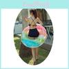 Adult Rainbow Flower Swim Ring Thick Pvc Swim Ring Gradient Color Water Ring