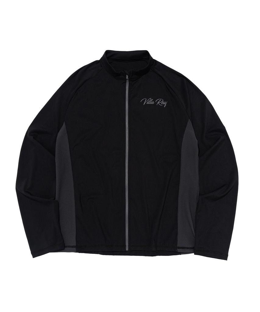 Billalei Relaxed Fit Men'S Zip-Up Rash Guard - Black