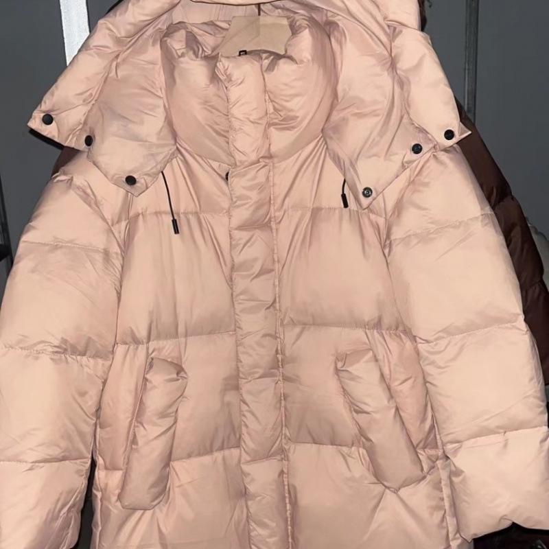 2023 Winter Women's Long White Duck Down Jacket: Korean-Style, Over-the-Knee, Loose, High-End & Thickened