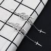 Pentagram Sword Earrings Silver Plated Hug Hoop Pendant Witch Jewelry Pagan Wikentaro Gothic Emo Women's Gift