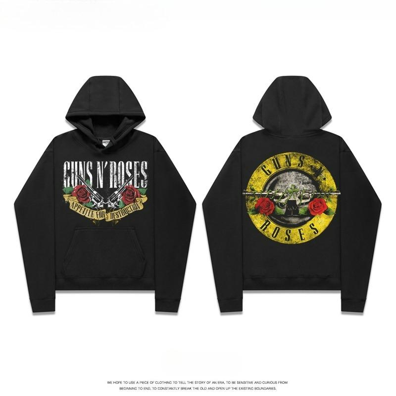 Vier Jahreszeiten Kapuzenpullover Herren und Damen Gleich Pullover Hoodie Rock Guns'N'Roses Guns and Roses Guns Band Druck