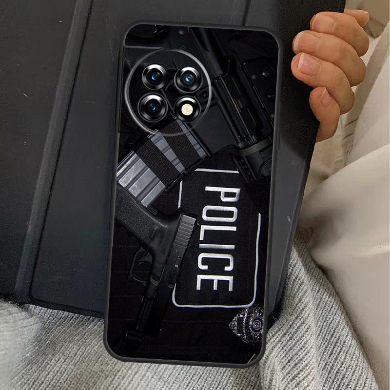 Police Case For OnePlus 13R 12R 10R 13T 10T 8T 15 13 12 11 Nord CE 4 3 2 Lite N20 N30 Nord 5 Cover