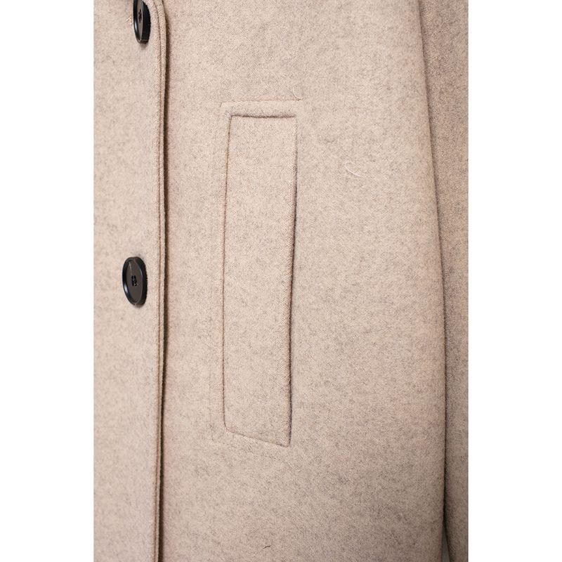 Kaslead New Arrival Women's Clothing Fashion Style Fashion Minimalist Elegant Decorated Row Button Lapel Long Woolen Coat