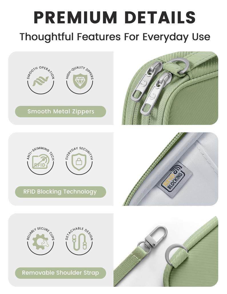 Travelkin Travel Wallet and Passport Holder for the RFID Blocking Organizer for Men and Travel Pouch for and Electronic Green Family, Anti-Theft