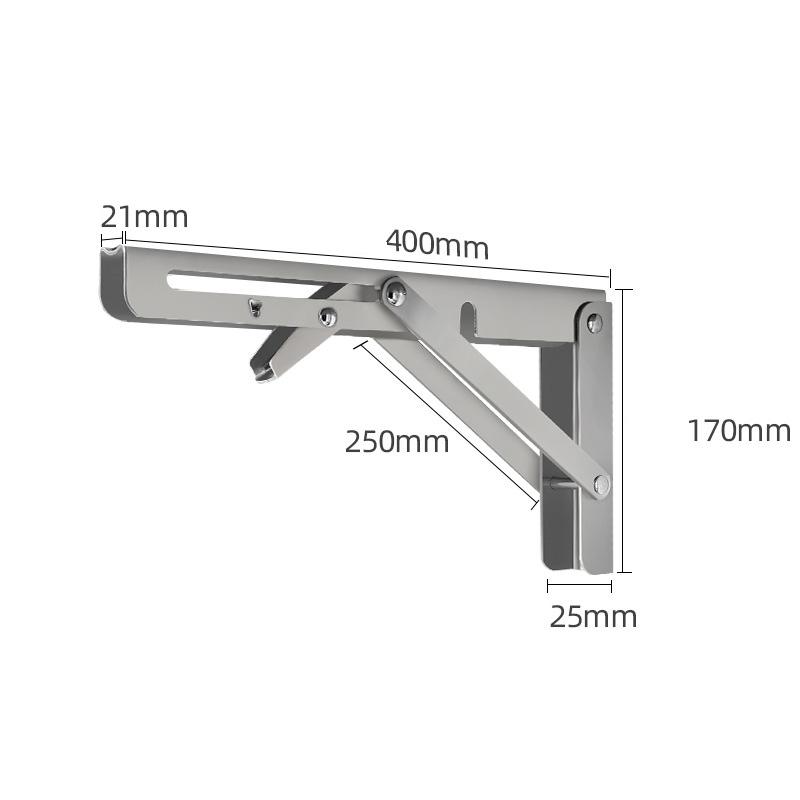 2pcs/set Brushed Stainless Steel 6-20 Inch Folding Angle Bracket Triangle Shelf Heavy Support Adjustable Wall Mounted Bench