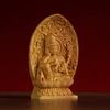 Buddhist statue of Nyoirin Kannon carved from boxwood Car ornament Protection from good benefits Bodhisattva, (height approx. 7cm) [Mini type]