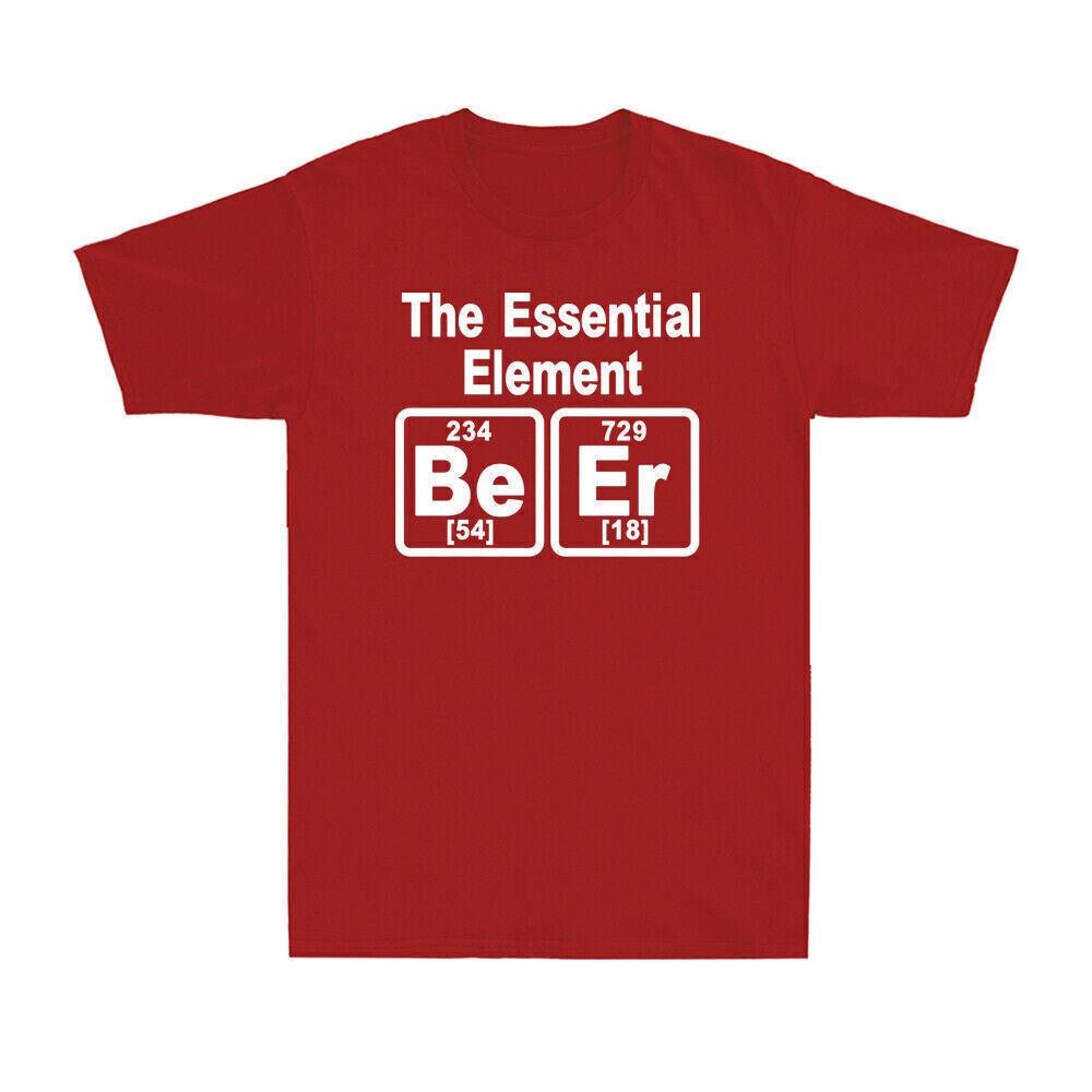BEER The Essential Element Funny Chemistry Science Nerd Drinking Men s T-Shirt S