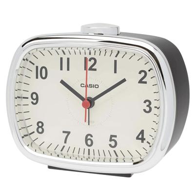 Budík tmavohnedý analógový s funkciou odloženia a osvetlením Retro TQ-159-5JF