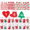 Package Label Countdown Christmas Label Advent Calendar Number Xmas Ornament Gift Felt Sticker