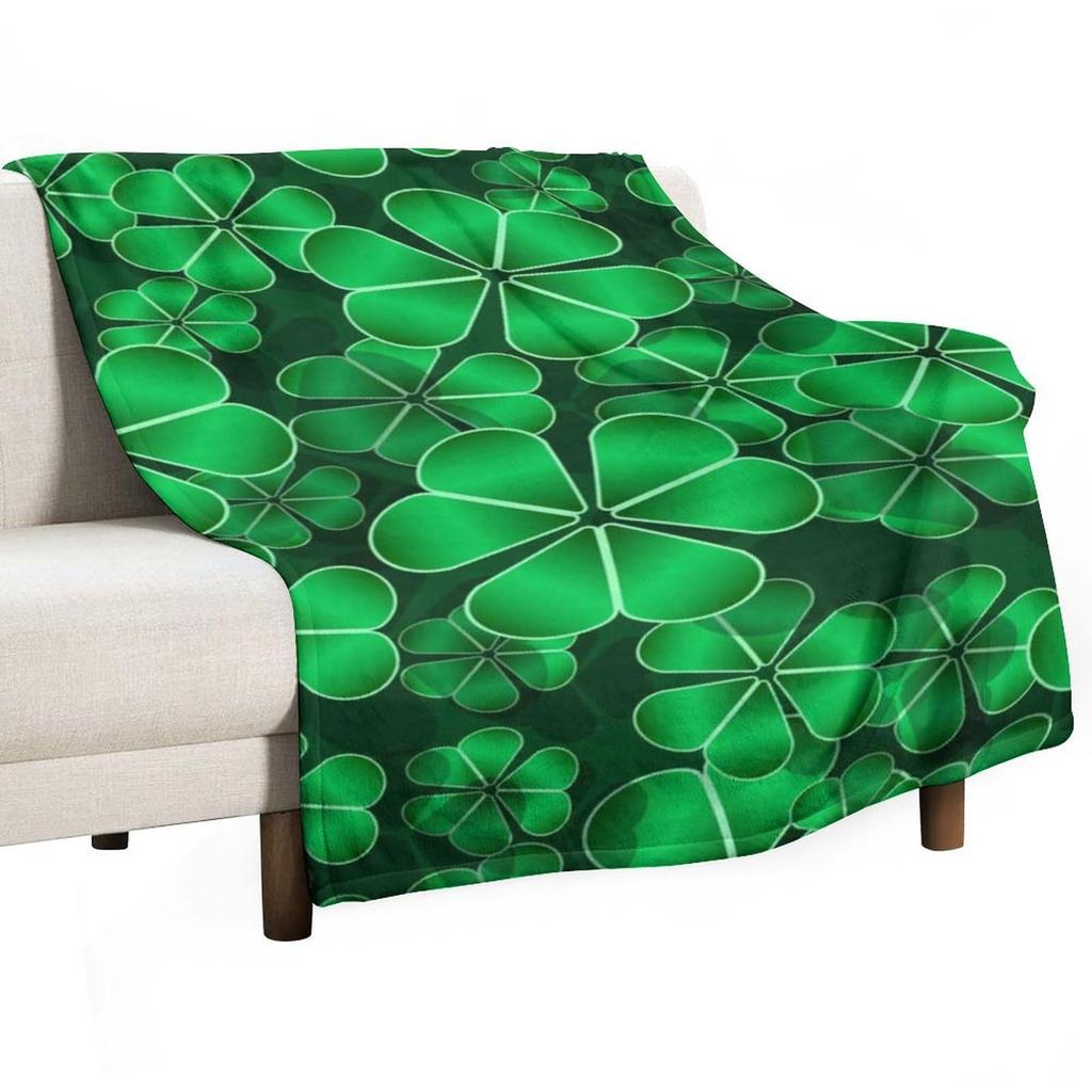 St. Patrick's Day Series digital-printed polyester Bedroom velvet flannel cover blanket Fleece soft sofa cover blankets for beds