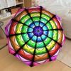 1pc Colorful Kaleidoscope Pattern Automatic Folding Umbrella, Heavy-Duty 8-Rib Construction, Perfect for Everyday yy251114115