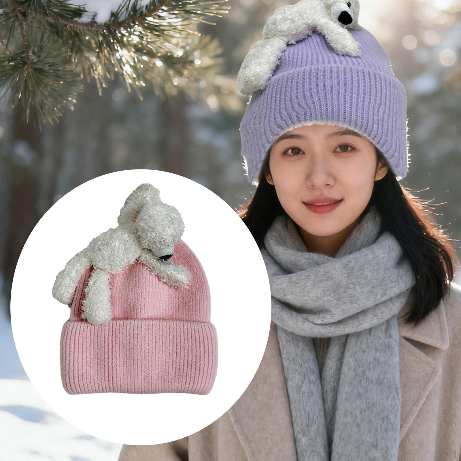 

Зимняя шапка Повседневный головной убор Легкая Удобная Уличная спортивная Термошапка розовый