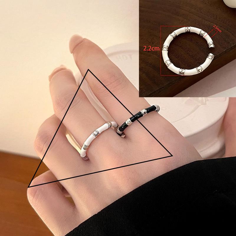 PANJBJ 925 Silver Stars Ring For Women Blue Crystal Opening Sweet Romance Irregular Versatile Jewelry Gift