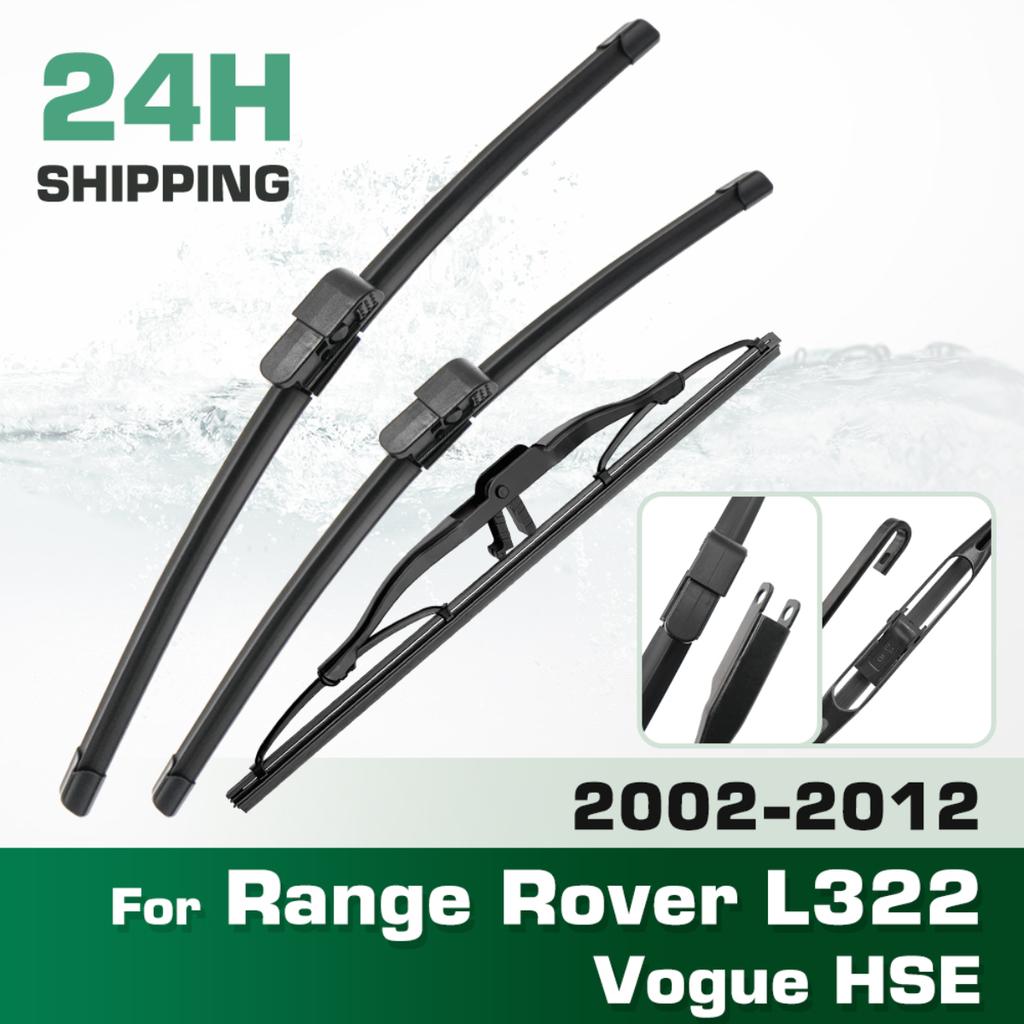 For Range Rover L322 Vogue HSE 2002-2012 2003 Wiper Front & Rear Wiper Blades Windshield Windscreen Window Brushes 26"+26"+16