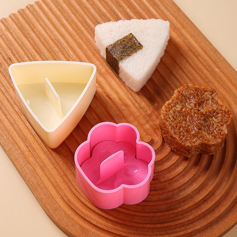 Onigiri Mould Japanese Bento Rice Mold Maker Kit Non Stick Rice Mould For Kid Lunch Kitchen Gadgets Portable Rice Ball Maker