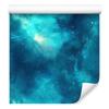 Watercolor Galaxy Wallpaper In Turquoise, Blue, Navy Blue and Mint 50x1000