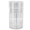 Rotatable Jewelry Box 5 Layer Transparent 360 Degree Rotation Space Saving Earring Jewelry Storage