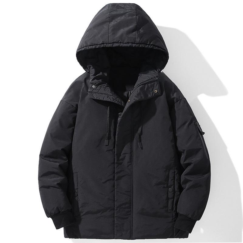 Down Jacket Men's Short New Korean Version Hooded Loose Casual Couple Top Winter Thickened Men's Coat