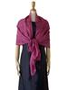 Plain Yamamayu Silk Thai Silk [Kyara] Stole, 100% (Large Size) (Reddish Purple)